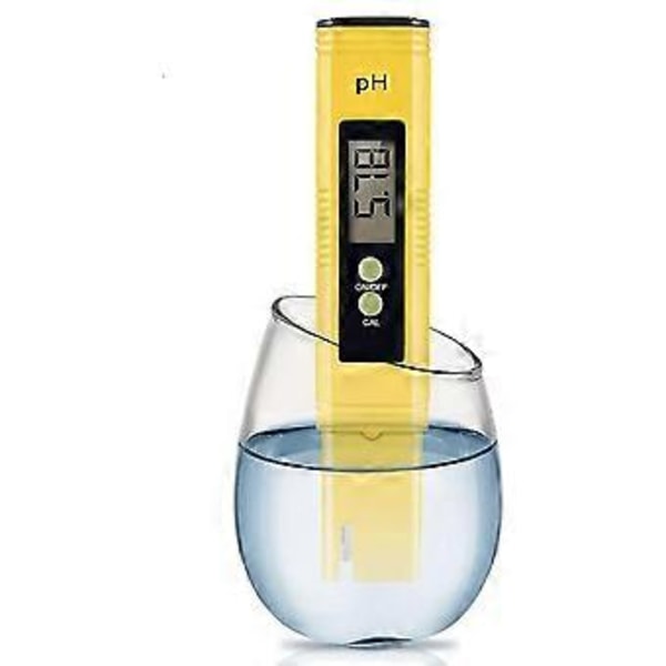 Digitalt pH-meter, højpræcisions vandkvalitetstester med 0-14 pH-måleområde til husholdningsdrikkevand, pool og akvariumvandstest