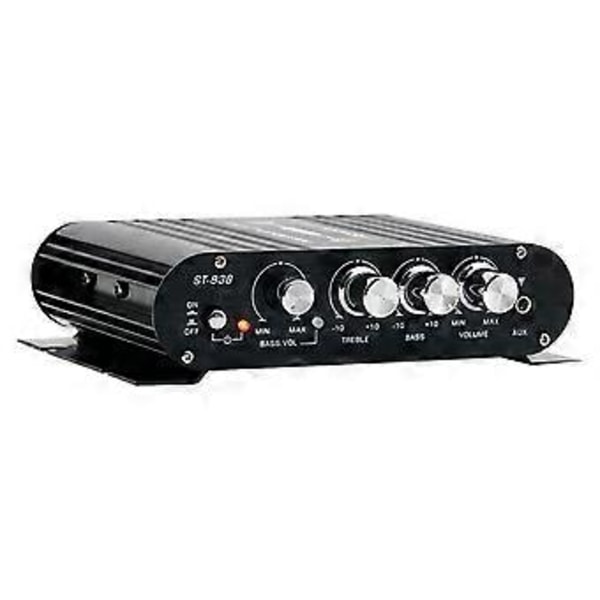 Sort Bil Bluetooth Forstærker HiFi Hjemme Audio Multi-Funktions Højttaler Professionel Feber til Bil (Adapter Inkluderet) EU STIK