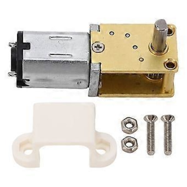 DC6V Yksiakselinen kierukkavaihdemoottori kiinnitysalustalla, Micro DC -vaihteistoharjamoottori 30RMP (1:236 alennussuhde)