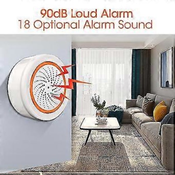 Hoteste Trådløs Sirene Alarm Lyd Lys Sensor Indbygget Batteri Zigbee Sensor Temperatur Fugtigheds Alarm Sirener Smart Home