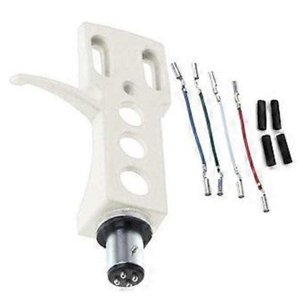 Universal platespiller headshell fonograf platespiller erstatnings headshell med 4X ledningskabler for platespiller rød