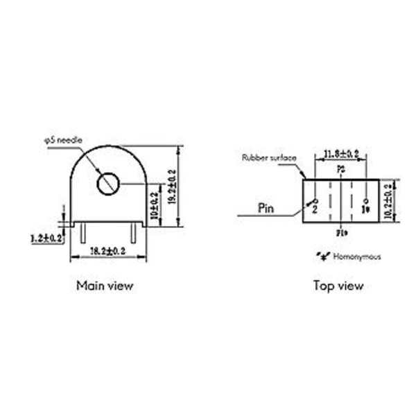 10kpl Zmct103c 5a/5ma Ct103 Tarkka Pienikokoinen Virta-muuntaja In-line 2-nastainen Dip-2