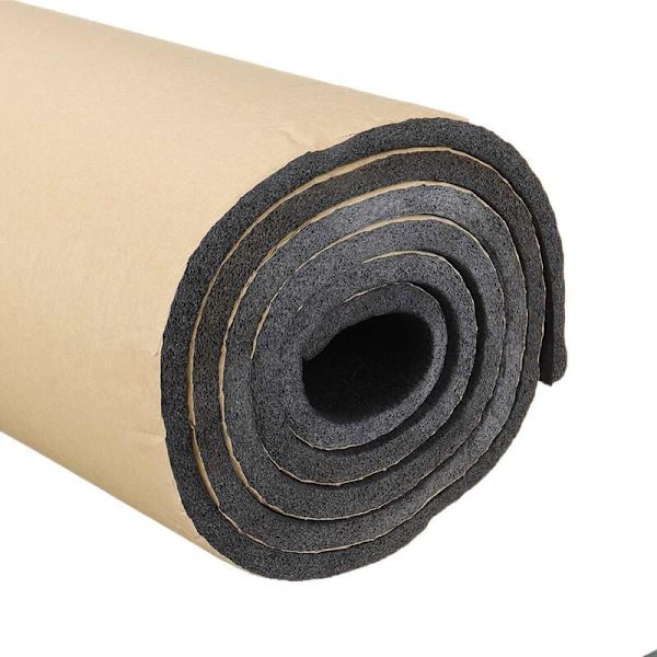Bil ljuddämpning ljudisolering ljudisolering akustisk skum anti-brus självhäftande bomull termisk isolering ljudisolering  50×100cm *10mm