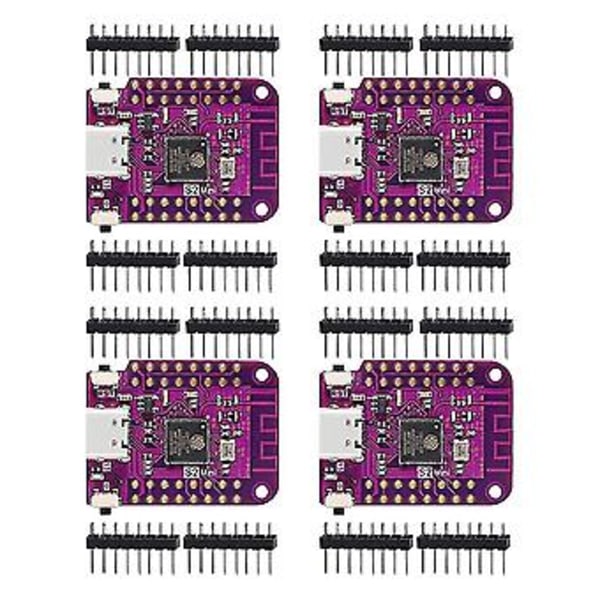 4kpl Esp32 S2 Mini V1.0.0 Wifi Iot -kortti, pohjautuu Esp32-s2fn4r2 Esp32-s2 4mb Flash 2mb Psram Micropyth