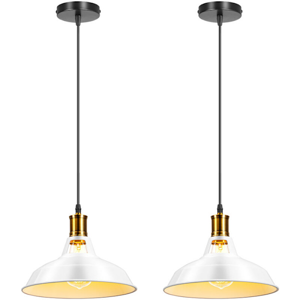 2 kappaletta riippuvalaisin Retro riippuvalaisin keittiöön ravintolaan Loft kahvilaan - Valkoinen