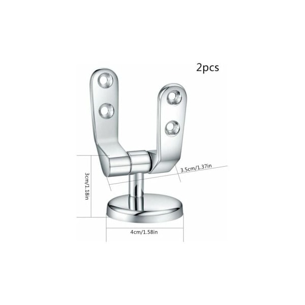 - Toiletsæde hængsel, udskiftningsbeslagssæt til toiletsæde, toiletsæde hængselbeslag, til træharpiks toiletsæder - 2 stk