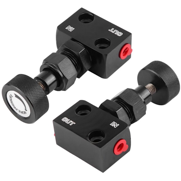 Universal Motorsport Bremse Proportionierventil Absperrventil Druckregler Schwarz
