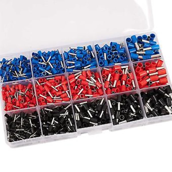 1065 st/set 3 Färger 22~12awg Tråd Koppar Krympkontakt Isolerad Sladdstift Ändhylsa