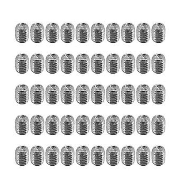 50 stk. M2.5 X M Rustfrit Stål Sekskant Socket Set Grub Skruer Uden Spids
