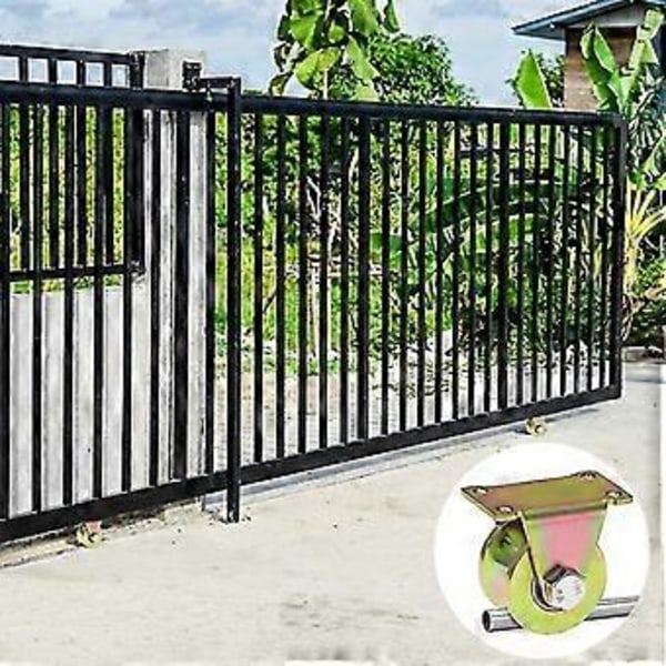 2 stk. U-rille Port Hjul, Port Rulle Hjul, Skydeport Hjul 50mm Til Inverteret Skinne, Industri