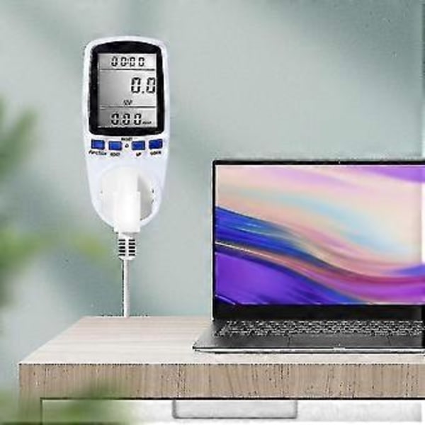 Digital LCD Energimätare Wattmeter Övervakningsenhet Wattal Elektricitet Kwh Strömmätningsanalysator (Storlek: BR-kontakt)