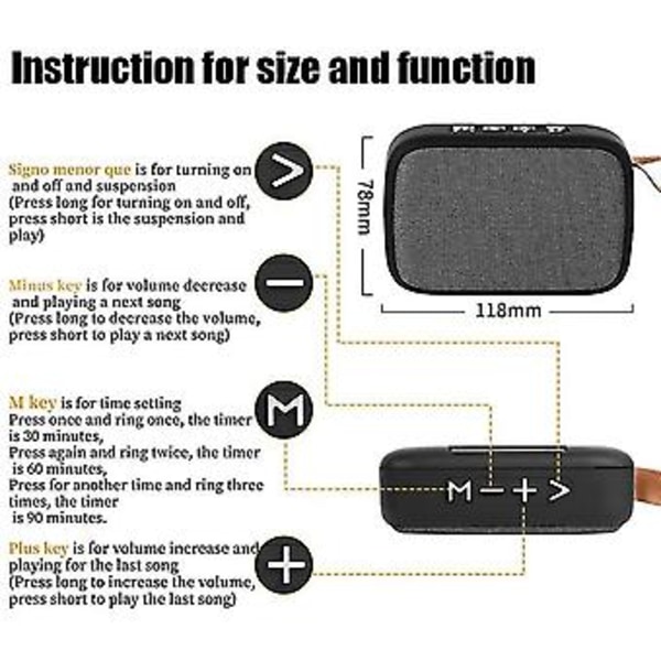 Kangaskaiutin Bluetooth Langaton Yhteys Kannettava Ulkokäyttöön (punainen)