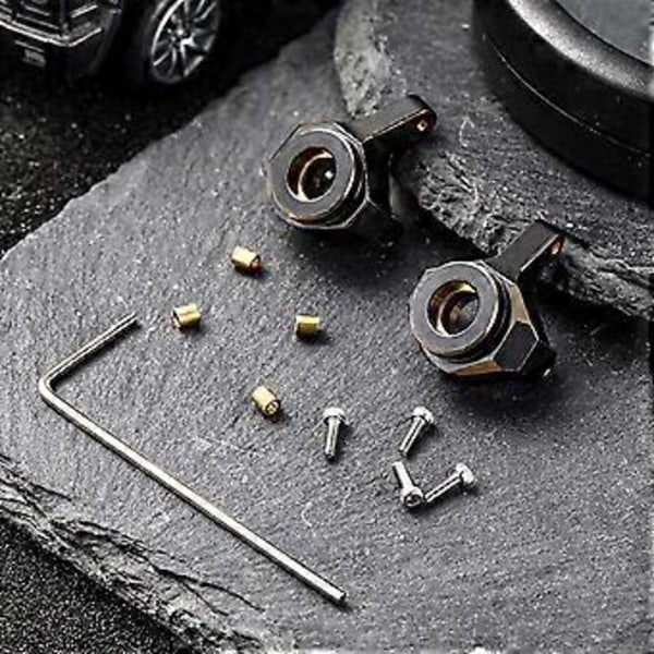 1 Par Mässing Motvikt Styrkopp för 1/24 Axial SCX24 90081 RC Bil Del