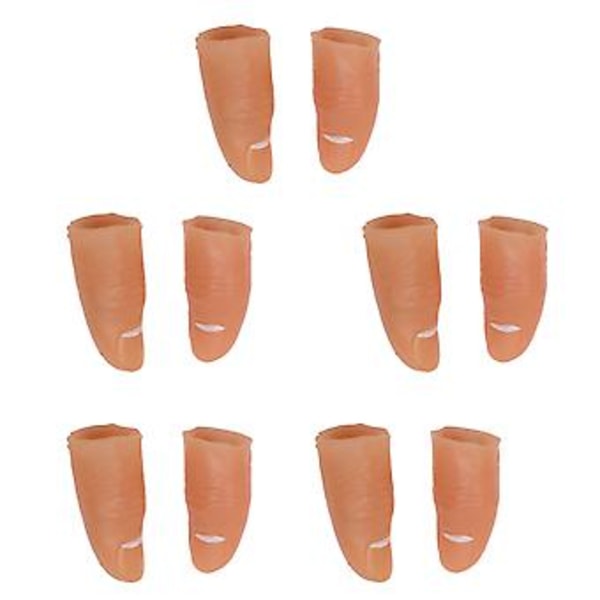 Falske fingerlys, 5 par fingerlysrekvisitt falsk fingerlampe tommellampe fremtidssikker design