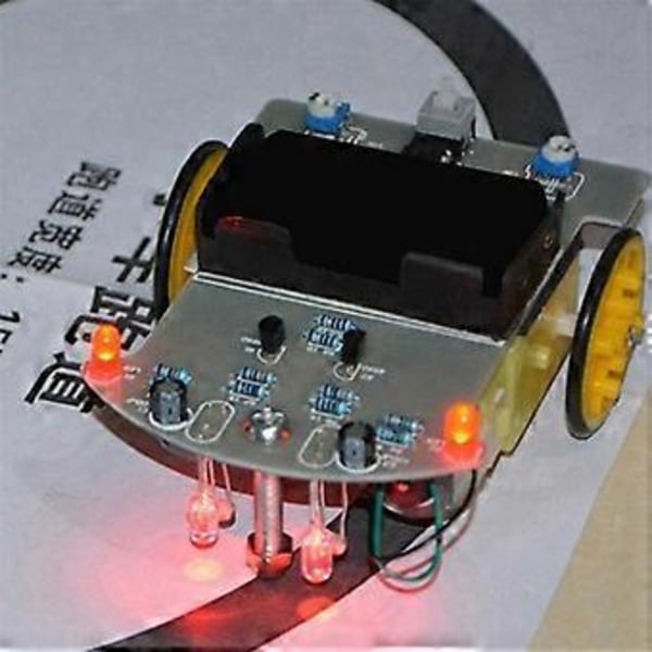 WDT2-1 DIY Älykäs Viivanseuranta Älyauto Sarja TT Moottorilla DIY Juotosprojekti Älykäs Partioauto Osat