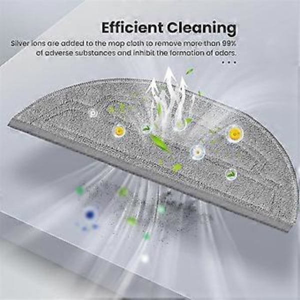 Moppeputer Refill for S8 MaxV Ultra / S8 Max Ultra Robotstøvsuger, Doble Vibrasjonsmoduler, Kantmoppeputer