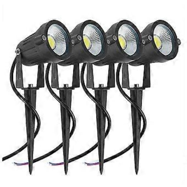 4 Pakker Have Spotlights Udendørs Landskab LED Lampe Sti Gård Vandtæt