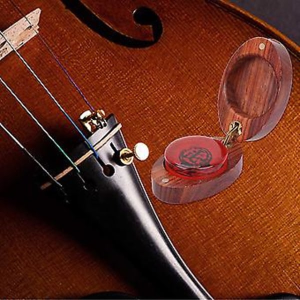 Fiolin Bratsj Cello Profesjonell Kolofonium med Tre Etui Musikkinstrument Rengjøringsverktøy (oval)