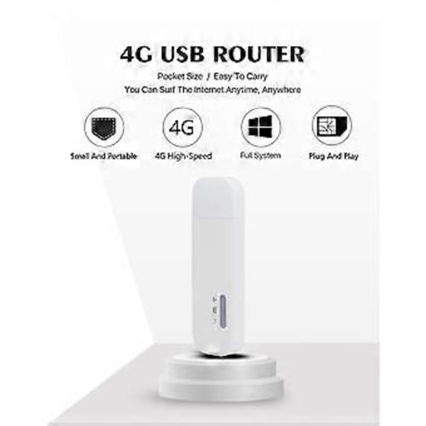 E8372 4G USB WIFI Dongle E8372H-153 Router 4G Simkort Trådløs Router 150Mbps Ekstern Antenneport med 2 Antenner
