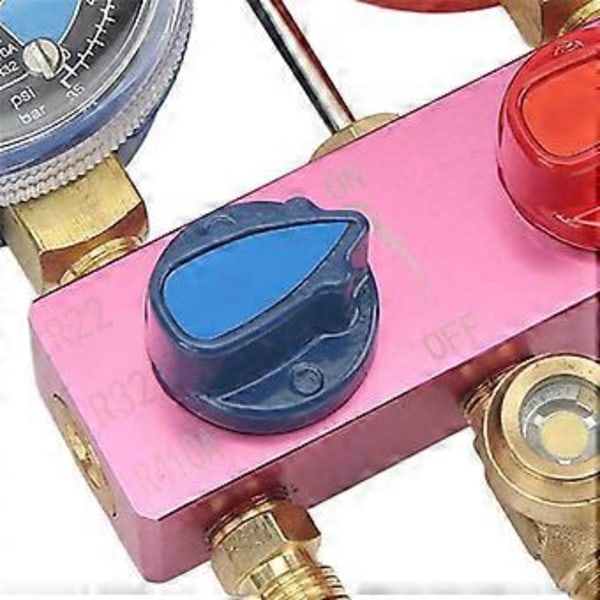 -M02 Kølemiddel Diagnostisk Manifold Måler G1/4 Tilstand Manometer Trykmåler Køleværktøj til R22/32/R410A
