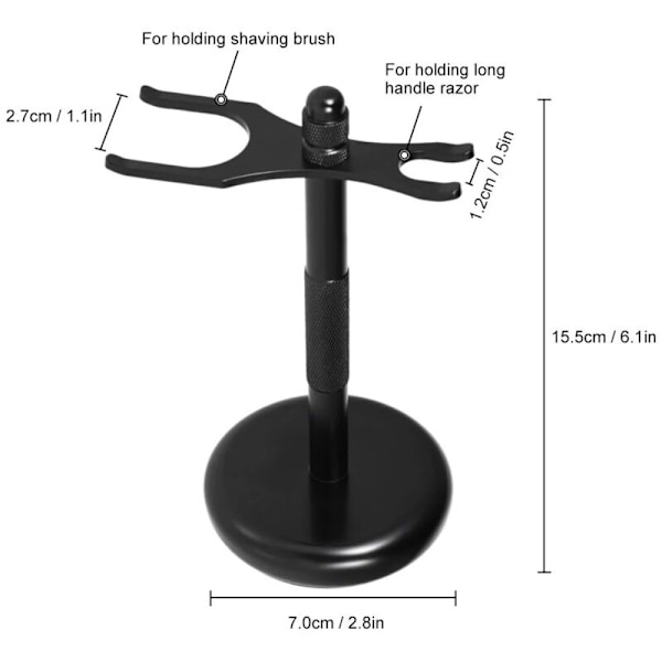 Chrome Razor Brush Holder Razor Stand (Sølv)