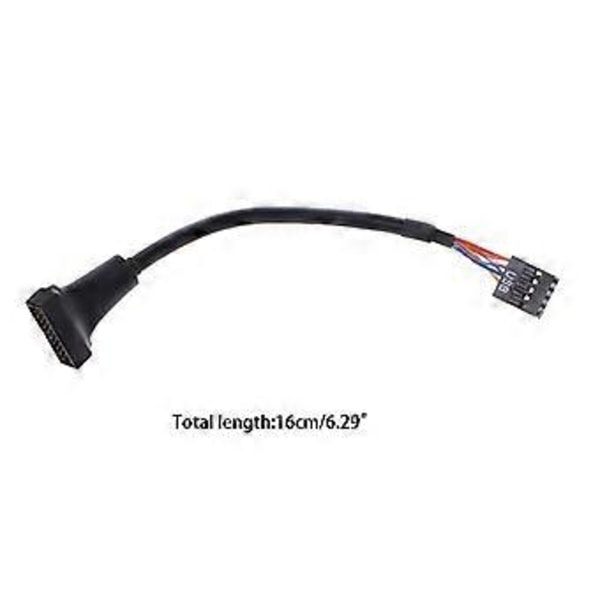 USB 3.0 20-nastainen naaras - USB 2.0 9-nastainen uros emolevyn koteloadapterikaapeli