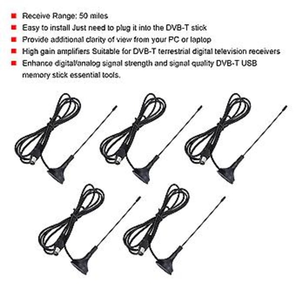 VHFUHFTV Antenne, (5 stk./sett) VHF UHF 5dBi Bi DV T Antenne TV Høy Antenne Innovativ Løsning