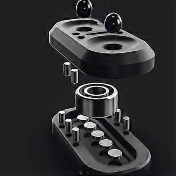 Uggla Fidget Rotate Slider EDC Vuxen Metall Ångest Stress Relief Leksaker, Svart
