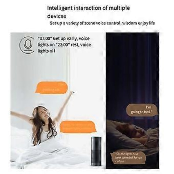 WIFI Smart Life Vegglysbryter Trykknapp Interruptor Vegglysbryter 4 Gang 120V