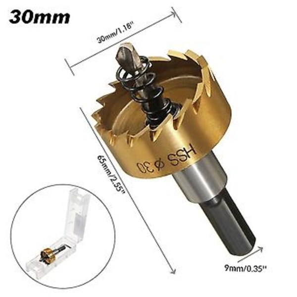 5st 16-30mm HSS Hålsågsset för Cylindrisk Sågning -