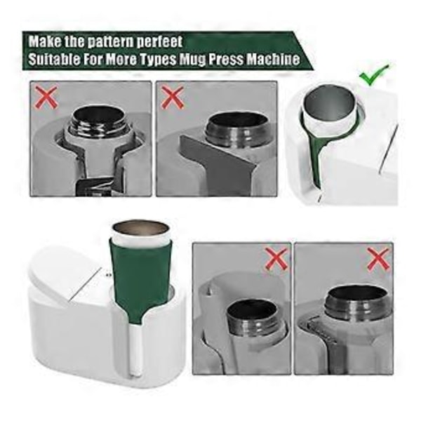 3 kpl Sublimaatio Tumbler-kääre, Silikoni Muki Tumbler-kääre Muki Sublimaatio Kääre Sublimaatio Tumblereille Muki Lämpöprässi A