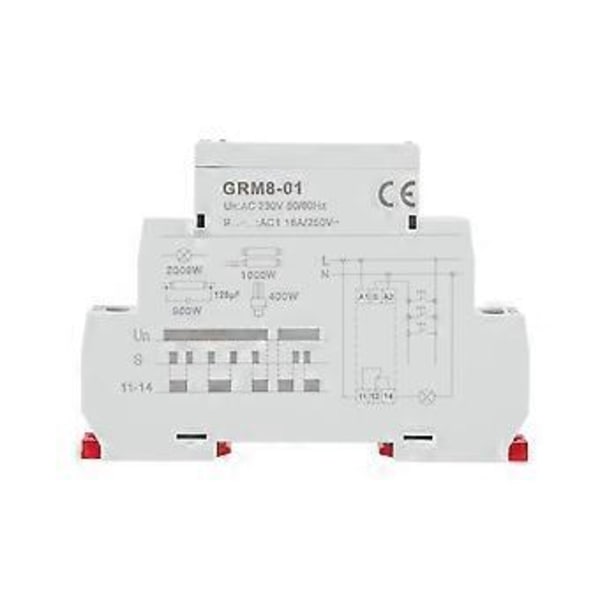 GRM8-01 Elektronisk Impulsrelä Låsrelä Minnesrelä AC 230V