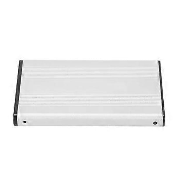 Harddisk kabinet 2.5in USB2.0 480Mbps Nem installation Meget holdbar Aluminiumlegering Plug and Play HDD kabinet Sølv