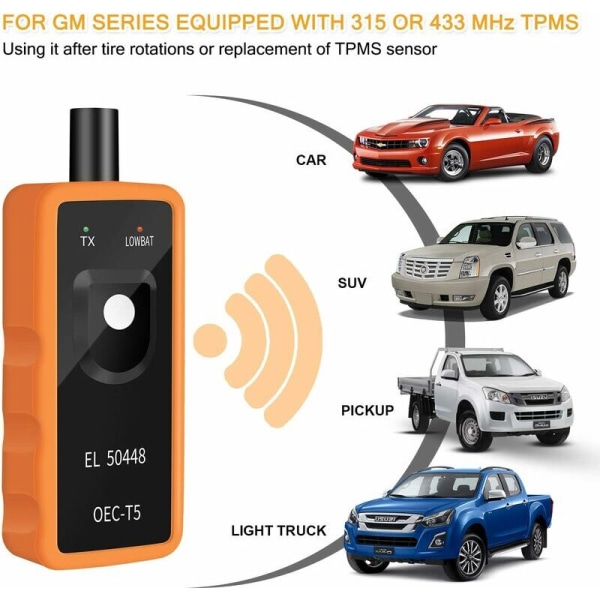 TPMS-inlärningssystem Däckventilsaktivator för OPEL GM TPMS Nytt verktyg Bilsensor för däcktrycksövervakning