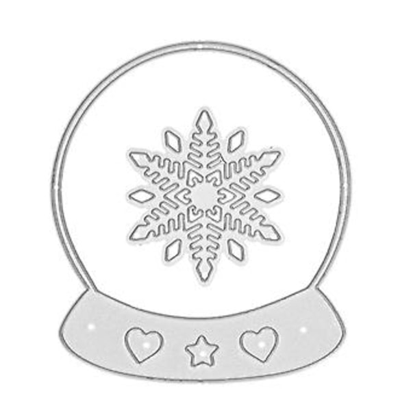 Krystallkule Snøfnugg Kutte Dies - Karbonstål for Unike DIY Scrapbook Håndverk