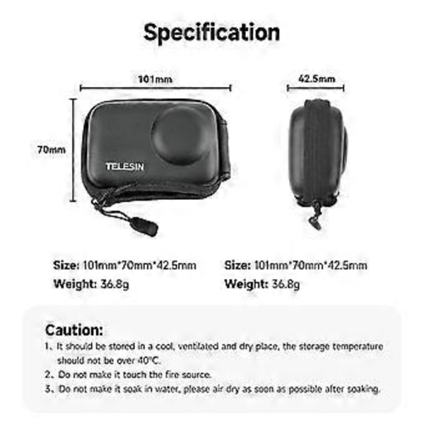Mini Skyddsväska för Dji Osmo Action 3 Bärväska Vattentät Förvaringslåda för Dji Action 3 Tillbehör