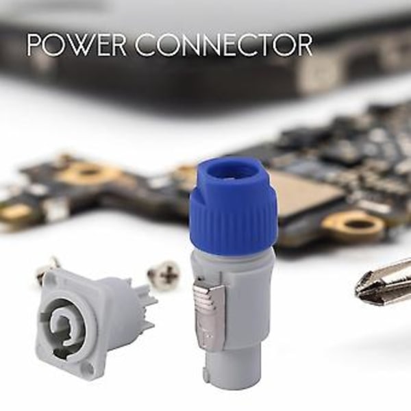 4 Sarjaa Powercon-liittimiä, nac3fca+nac3mpa-1&nac3fcb+nac3mpb-1, lukittava kaapeliliitin + runkoliitin