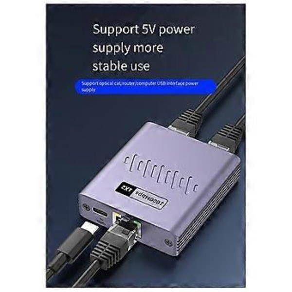 Netværkskabel Splitter, Gigabit Netværksport, En til To Allokering, Interface Udvidelse, En til To Konvertering