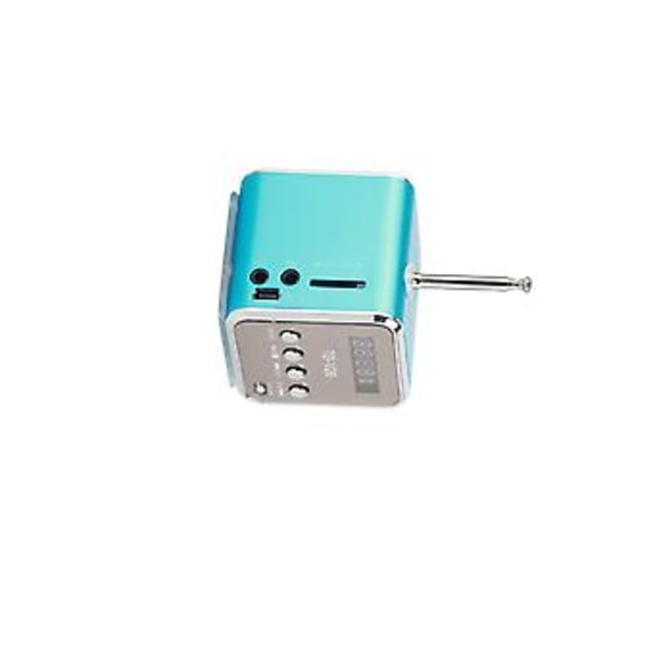 Mini Bluetooth-kaiutin Kirkas Ääni 4 Painikkeen Muotoilu Näyttö FM-Radio Langaton Kannettava Bluetooth-kaiutin Sininen Bluetooth-versio