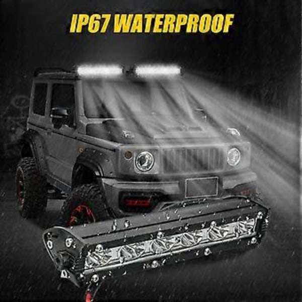 7 Tommer 1800LM 18W Vandtæt Spot Flood Combo Lys Ultra-Slank Enkelt Række Off Road LED Lysbjælke til Lastbiler ATV Både Biler