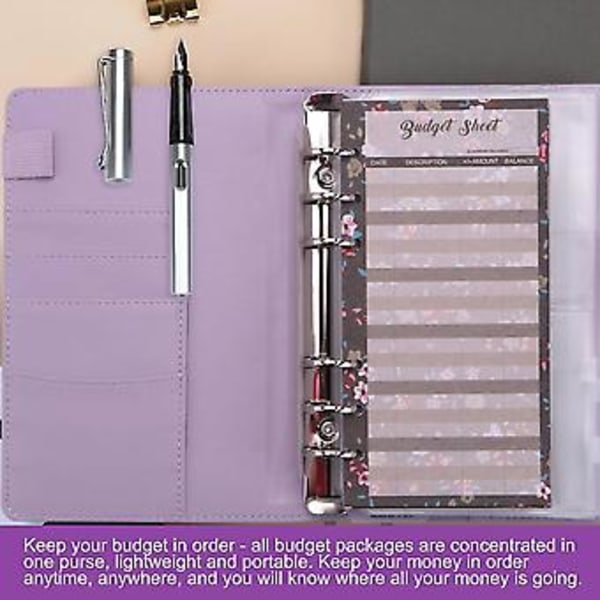 Budget Binder Set - 28 Delar Budgetpärm, Pengarsparande Pärm, Kontantkuvert För Budget Och Ekonomi