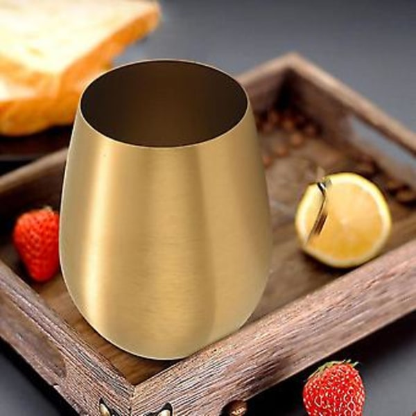 500ml Öl Vin Kopp Öl Tumbler Cocktail Juice Mjölk Kopp Metall Drickmugg Guld