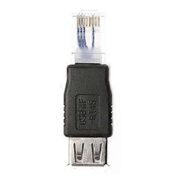2st USB Typ A Hona Till Ethernet Internet RJ45 Hane Kontakt Konverter Adapter