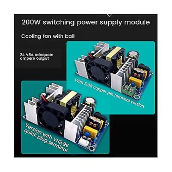 24V 8A Isolerad S Modul AC- Nedtrappningsmodul Till 24V Kort Med Fläkt (vh3.96
