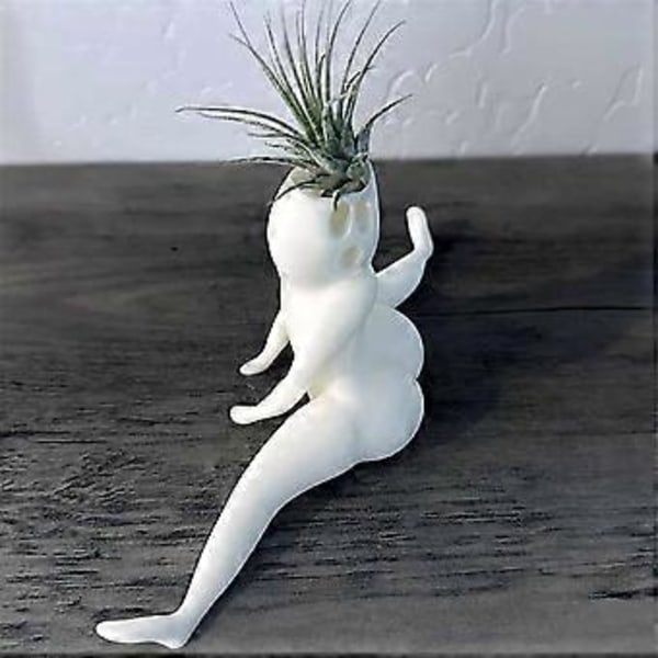 Spøgelsesblomsterpotte Ornamenter Hjem Spoof Pottede Harpiks Håndværk Vindue TV Skab Soveværelse Gårdsplads Dekorationer