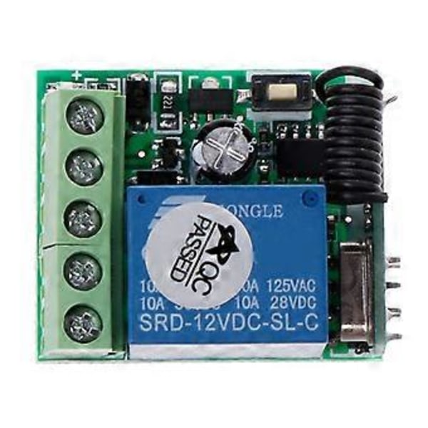 433Mhz Universell Trådlös Fjärrkontroll Switch DC12V 1CH Relä Mottagarmodul 1CH 433Mhz Fjärrsändare