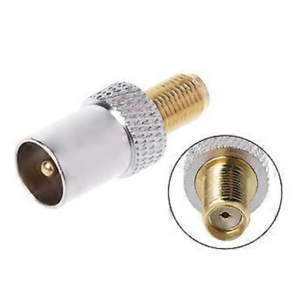SMA Hun Jack Til TV IEC Han Stik Koaksial Adapter RF Konnektor Nikkelbelagt