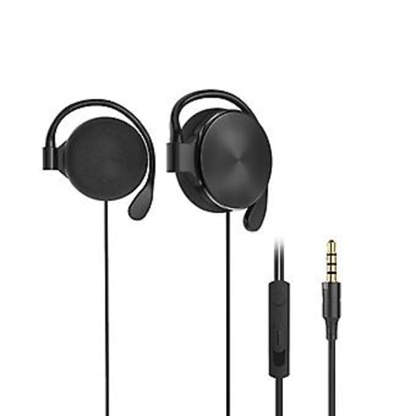3,5 mm Over Ear Hörlurar Löpning Öronkroks Hörlurar för Träning Gym