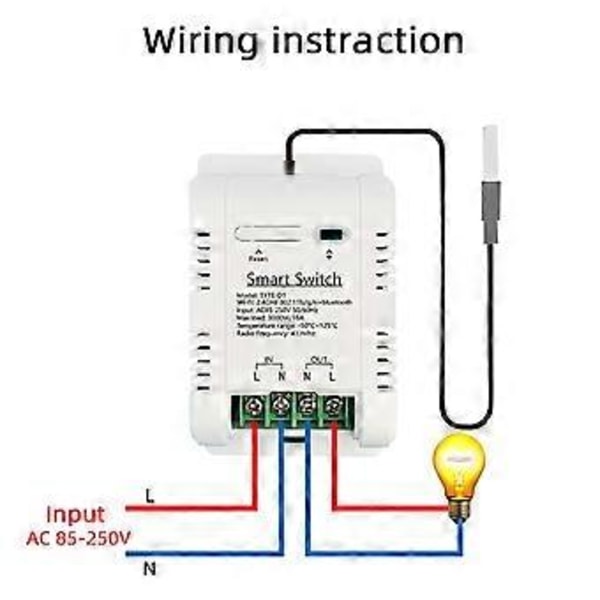Termostat Graffiti WIFI Smart Temperatur On/Off Switch Timing RF433 Fjernbetjening Stemmestyring Alexa Controller D