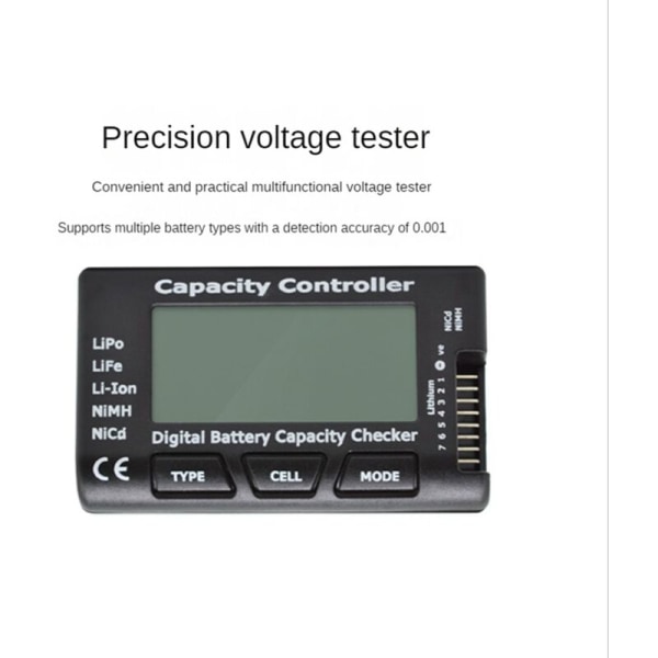 RC CellMeter 7 Cellmeter-7 Digital Battery Capacity Checker för LiFe-Ion NiMH Nicd med balanseringsfunktion